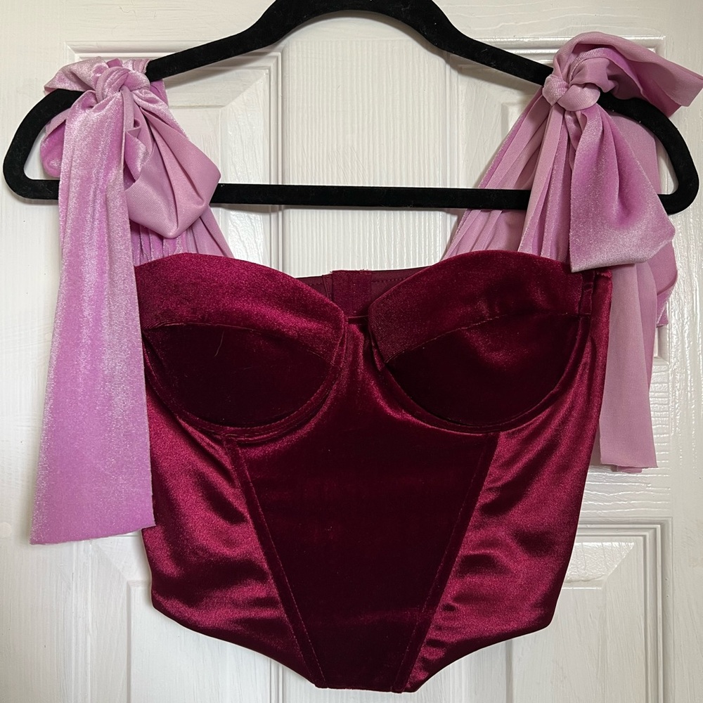 Velour bustier